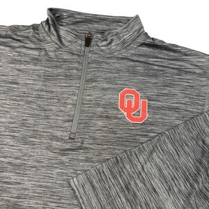 Oklahoma Sooners Top‎ of the World Quarter Zip Pullover Gray Heather Mens NWOT